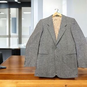 Dry, Men, Dress Jacket, Gray, Size S, Wool, Buttons,Pockets,Long Sleeve, Lined.!